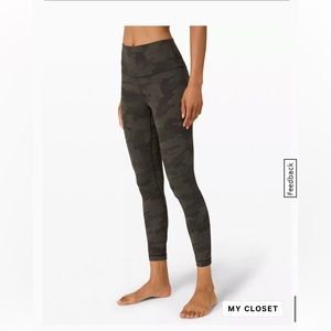 Lululemon Align Leggings 25”- Dark Green Camo
